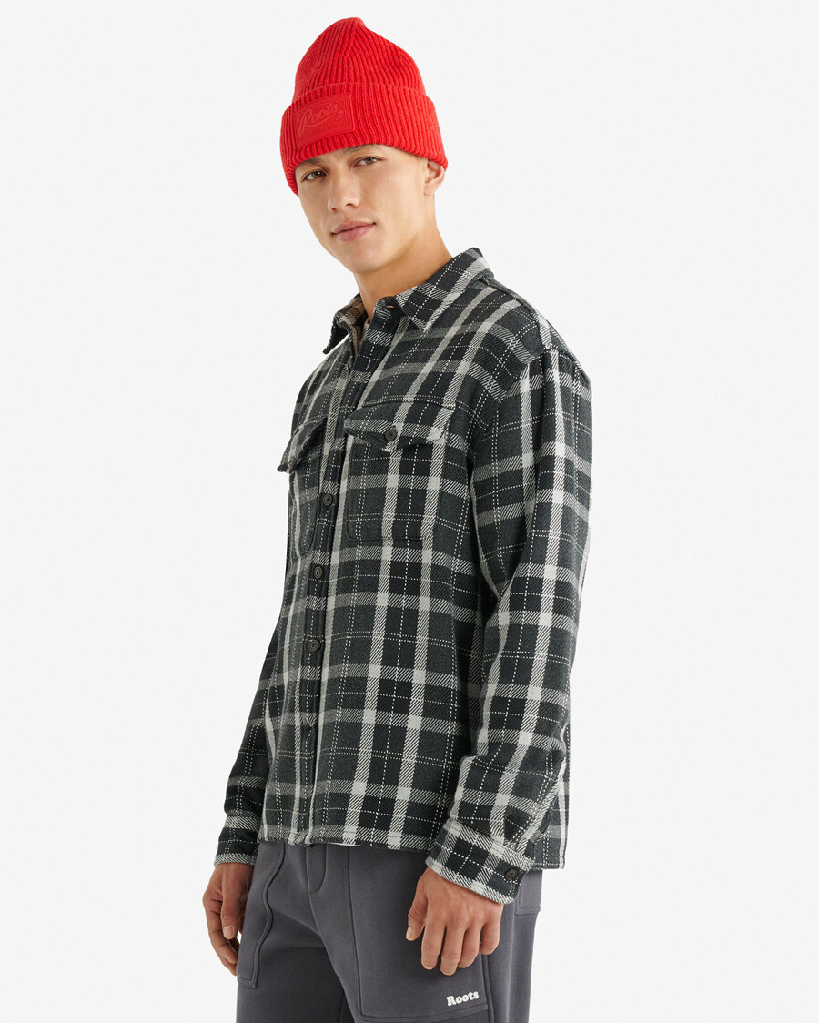 camisa relajada de sarga de ciprés