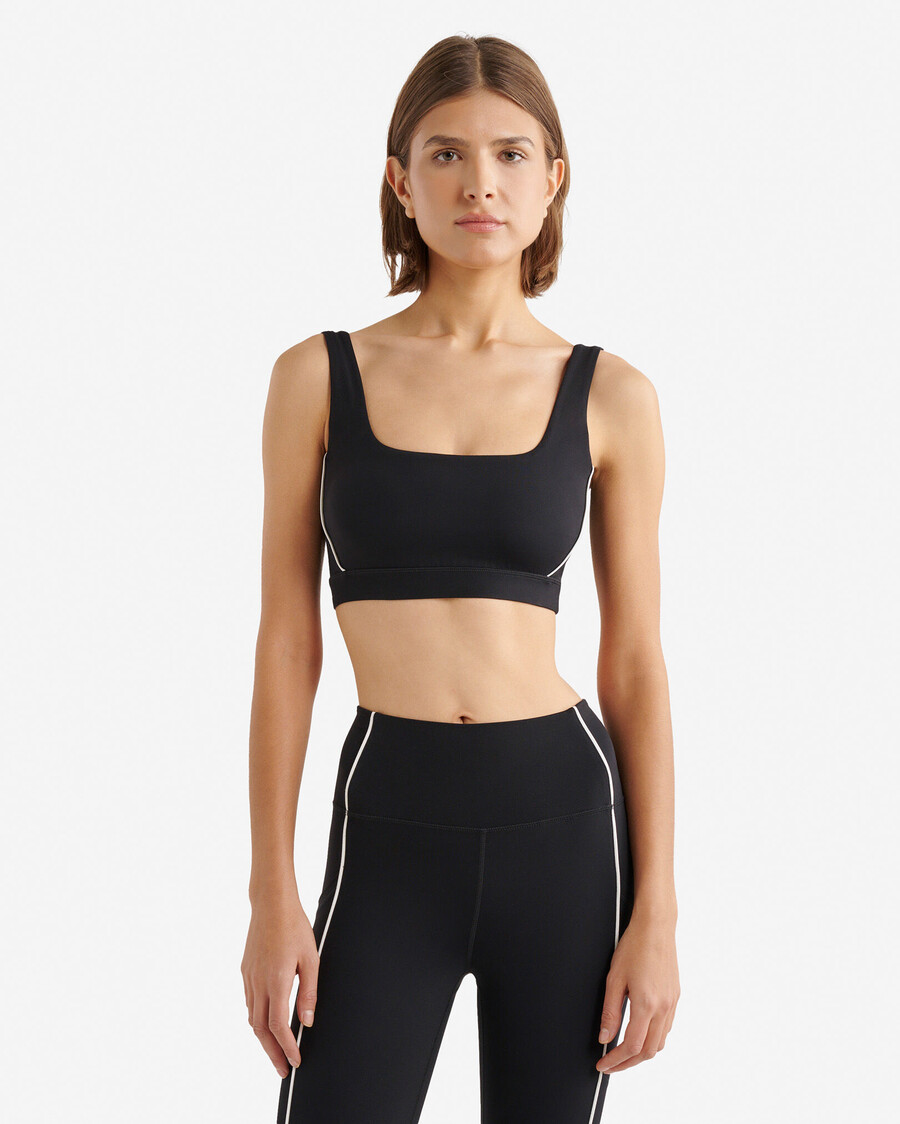 sujetador deportivo elástico con ribetes restore