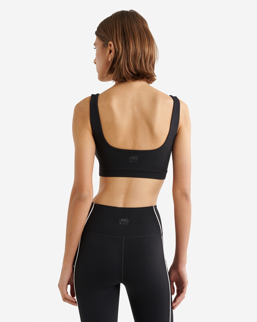 sujetador deportivo elástico con ribetes restore
