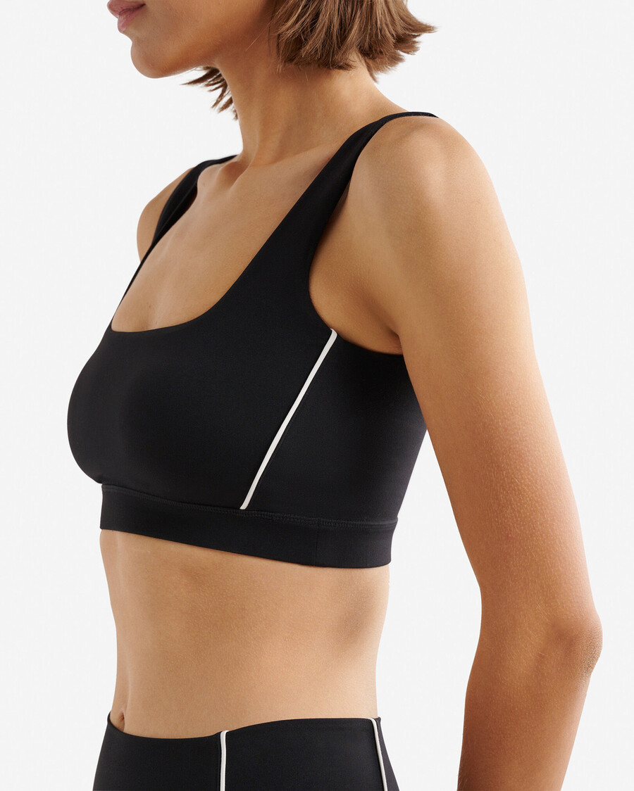 sujetador deportivo elástico con ribetes restore