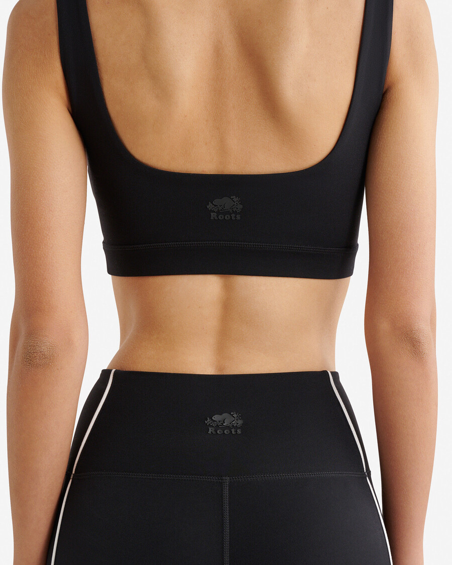 sujetador deportivo elástico con ribetes restore