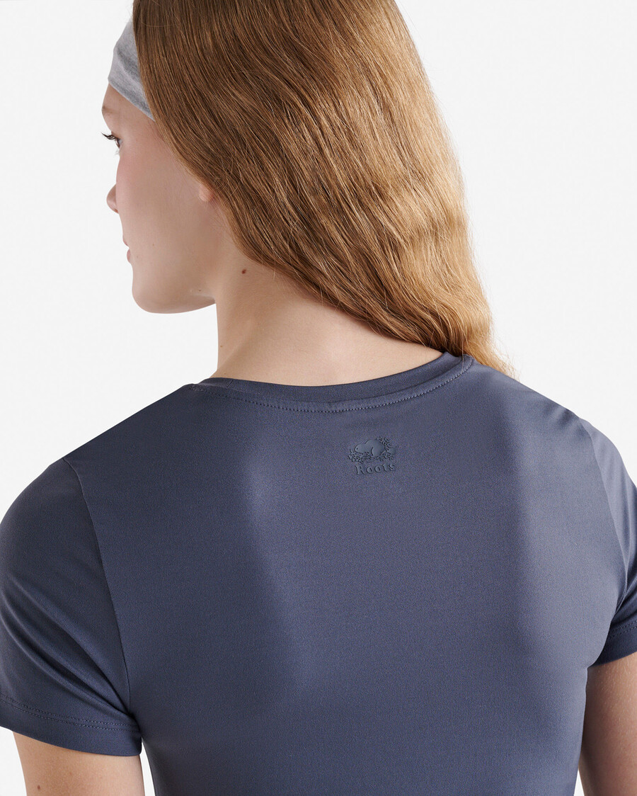 camiseta de manga corta renew knit