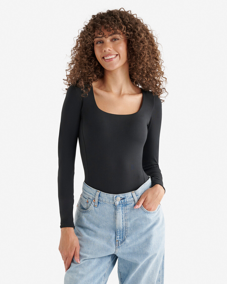 body de manga larga de punto renew