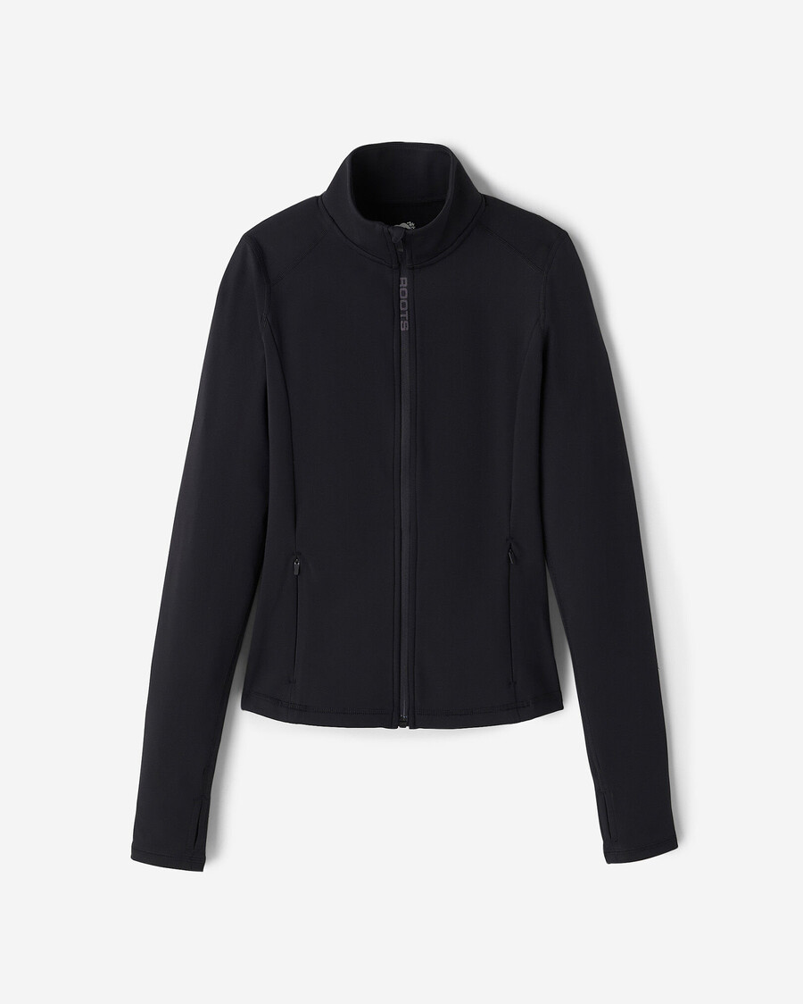 chaqueta activa cálida con cremallera completa