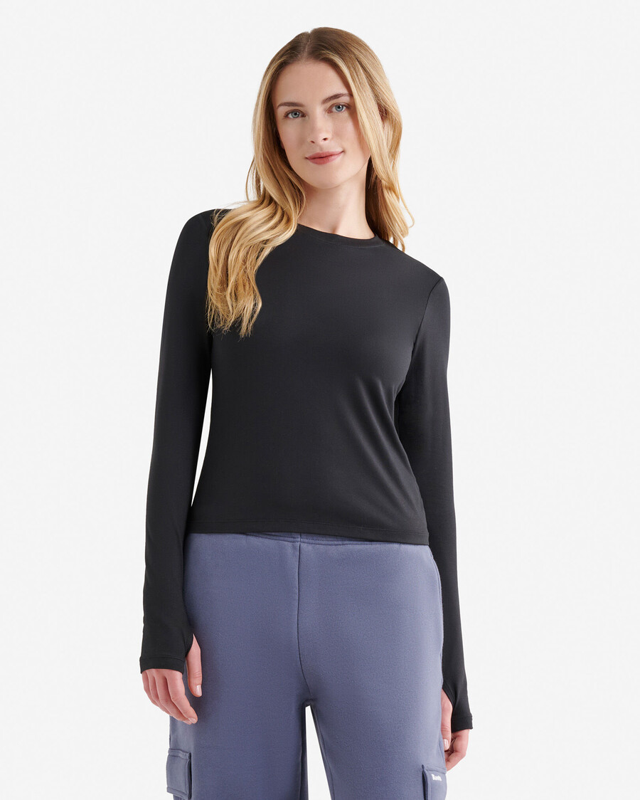 renew knit top de manga larga