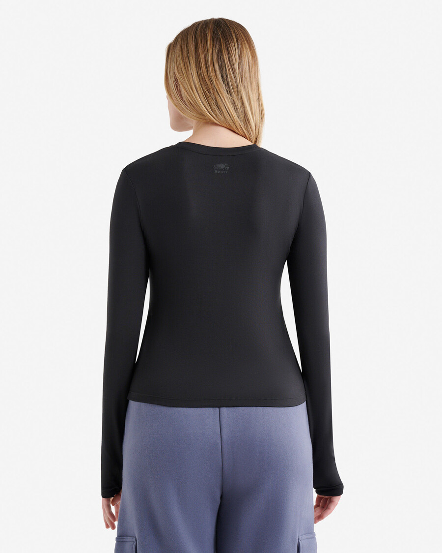 renew knit top de manga larga