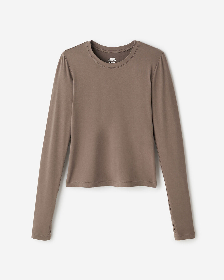 renew knit top de manga larga